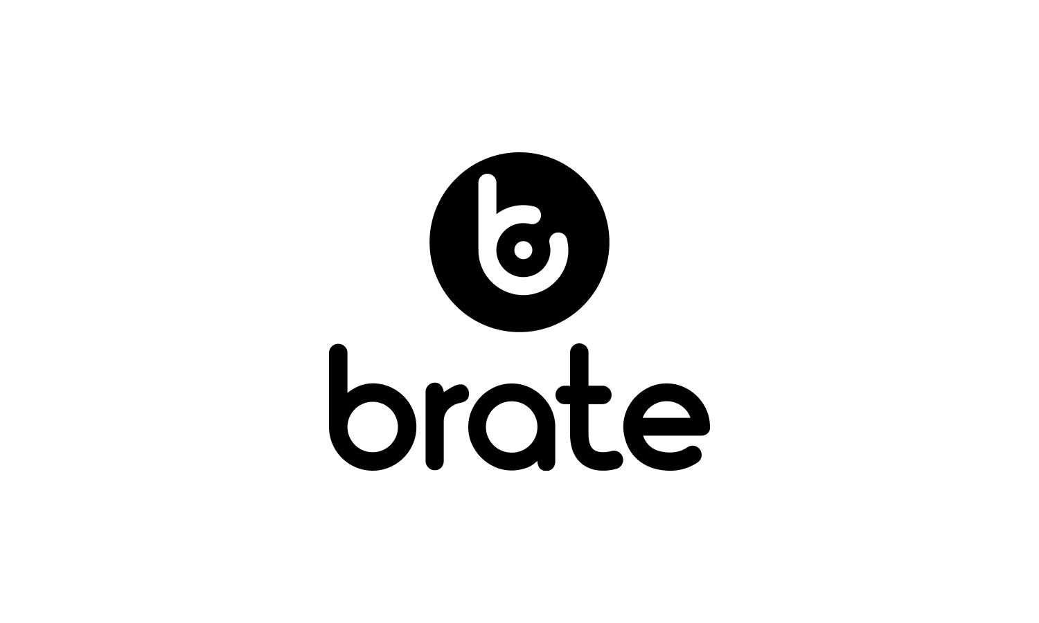 brate logo dark vertical