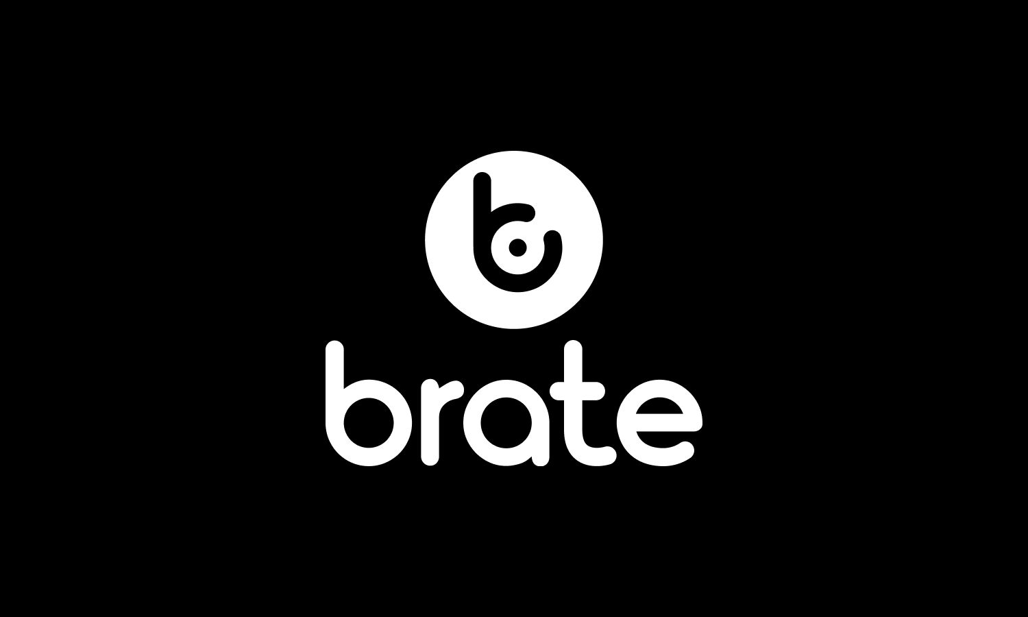brate logo white vertical